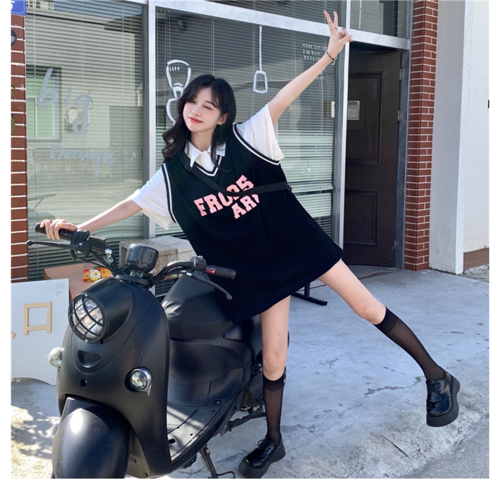 Áo polo Ngắn Tay Form Rộng Phong Cách Hàn Quốc Thời Trang Dành Cho Nữ