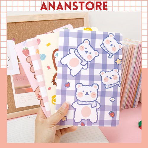 Sổ Tay A5 Ghi Chép Cute, Sổ Tay Ghi Chú Vintage Hoạt Hình ANANStore