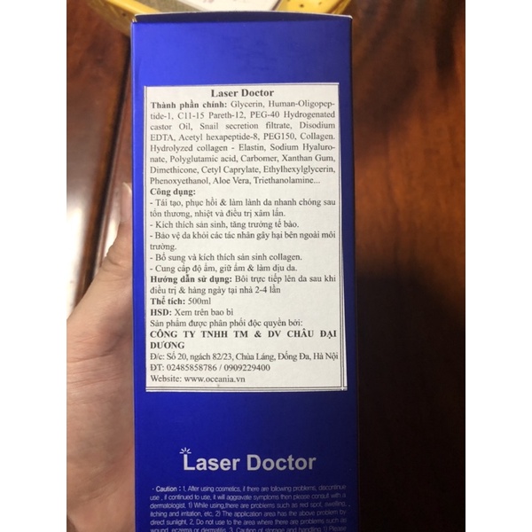 Laser Doctor 500ml - Lotion Cấp Ẩm Chuyên Sâu, Phục Hồi Và Tái Tạo Da