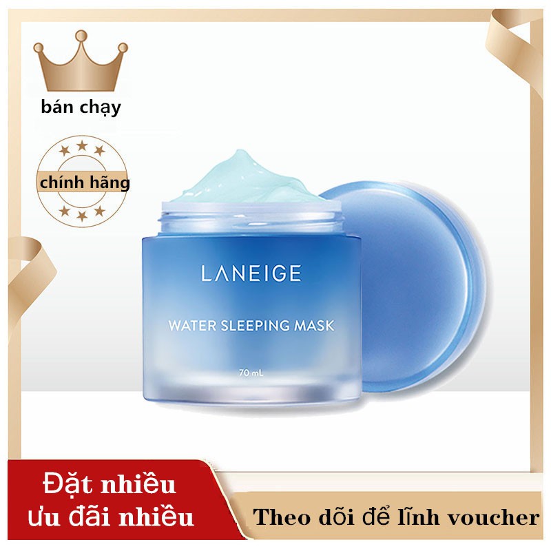 LANEIGE Water Sleeping Mask 70ml Mặt nạ ngủ dưỡng ẩm và tăng cường khả năng tự vệ của daTặng một miếng mặt nạ Innisfree