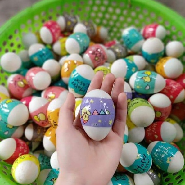 Giấy bọc trứng phục sinh - Easter egg - Miếng dán trang trí trứng Phục Sinh nhanh và đơn giản