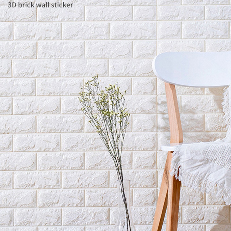 Giấy Dán Tường Họa Tiết Giả Gạch 3D Độc Đáo Chống Thấm Nước Trang Trí Nhà Cửa