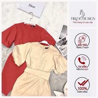 Váy đầm body xếp ly tôn dáng sang trọng - Đầm công sở xoắn eo siêu che bụng Tirza Design thời trang nữ  Cao Cấp
