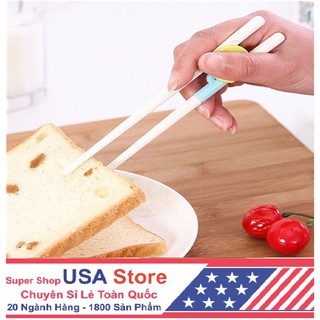 Đôi Đũa Tập Ăn, Tập Gắp Xỏ Ngón Cho Bé Trai/Bé Gái PE08 - Hàng Chất Lượng Cao