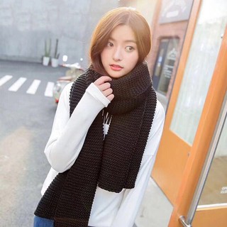 Khăn Len Đan Sợi To Phong Cách Hàn Quốc