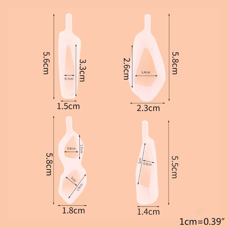 Bộ 4 Khuôn Silicone Hỗ Trợ Làm Trang Sức Tiện Dụng