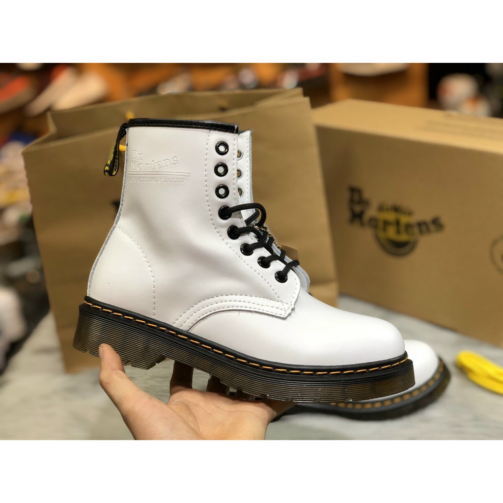 Giầy DR MARTEN trắng nữ 11 CAO CẤP [FREESHIP + BOX]