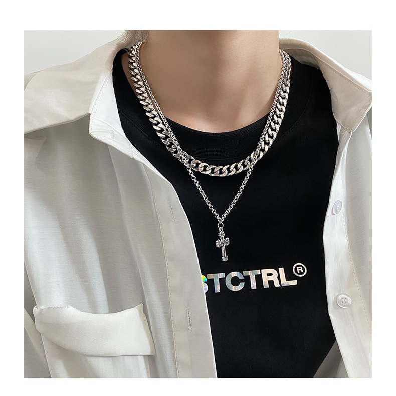 Vòng cổ Hai Lớp Dày Phong Cách hip hop Thời Trang Mùa Hè Cho Nam Và Nữ
