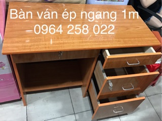 Bàn làm việc ván ép 1m TPHCM (hình chụp thật)