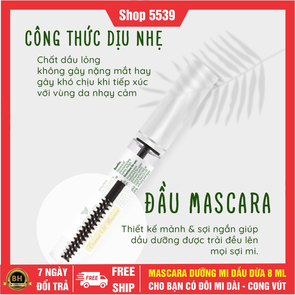 Dầu dừa dưỡng mi dung tích 8ml, dưỡng mi dầu dừa nguyên chất giúp mi dài và dầy hơn - Shop 553 | BigBuy360 - bigbuy360.vn