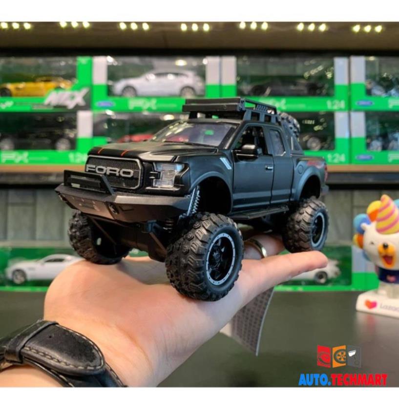 XE MÔ HÌNH SẮT FORD F150 RAPTOR OFFROAD màu đen