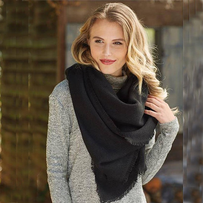 Khăn quàng cổ nam nữ mùa đông chất liệu len cashmere cao cấp phong cách hàn quốc; K09 - BONMIE