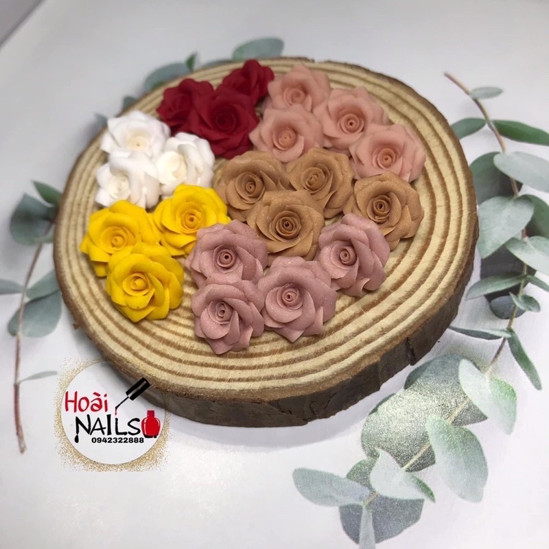 Miếng gỗ tròn chụp ảnh nail