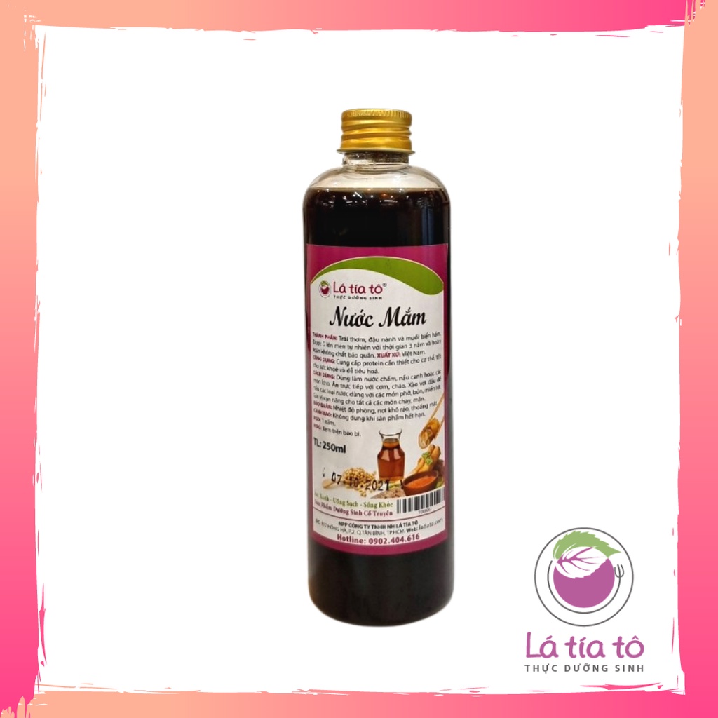 NƯỚC MẮM CHAY THỰC DƯỠNG 250ml - LÁ TÍA TÔ