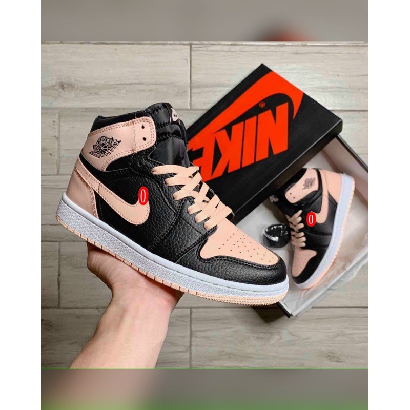 Giày thể thao AIR JORDAN 1 Retro High cao cổ mầu hồng đen 1 ! ! : ' .j -