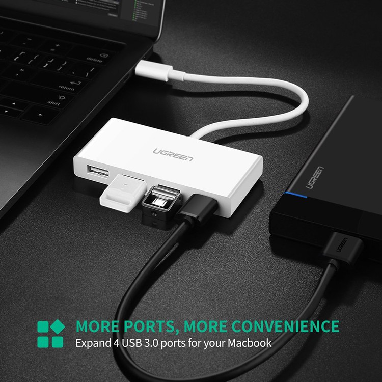 Ugreen 40379 - Cáp USB Type C to USB 3.0 chia 4 cổng chính hãng - Phukienleduy