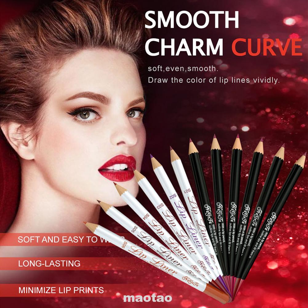 12 Colors/Set Soft Long Lasting Pigments Fashion Smooth Professional For Women Sexy Makeup Tool Matte Lip Liner | BigBuy360 - bigbuy360.vn