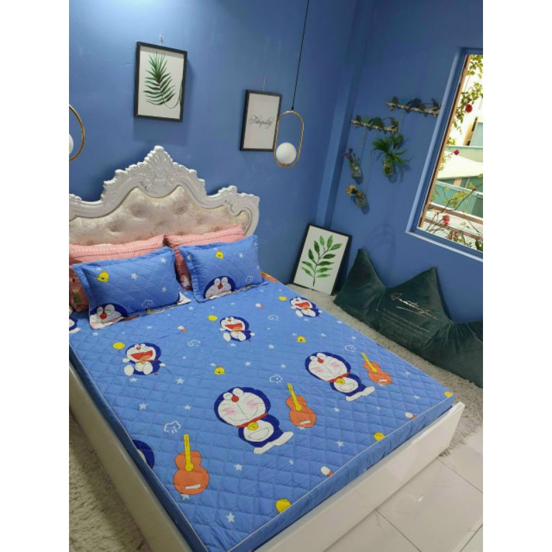 Bộ ga gối poly cotton hàng đẹp full size m2, m6, m8, 2m2 và màu (được chọn mẫu)