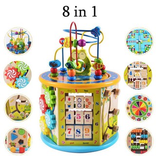 Đồ chơi khối gỗ mê cung 8 trong 1