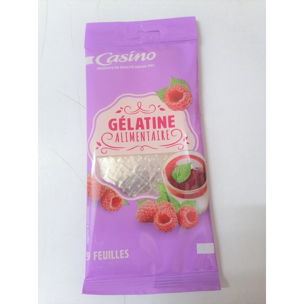 [Túi 17g (9 lá)] LÁ GELATIN THỰC PHẨM [France] CSN Gelatine Leaf (bph-hk)