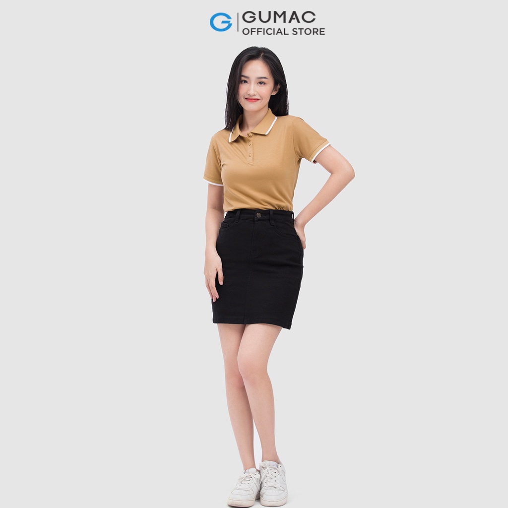 [Mã WABRGUM giảm 10% tối đa 30K đơn 99K] Áo thun polo nữ thời trang GUMAC có cổ đẹp thiết kế trơn cơ bản