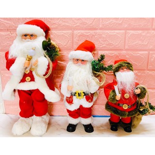 Ông già Noel đeo túi quà hát nhạc có đèn 3 size