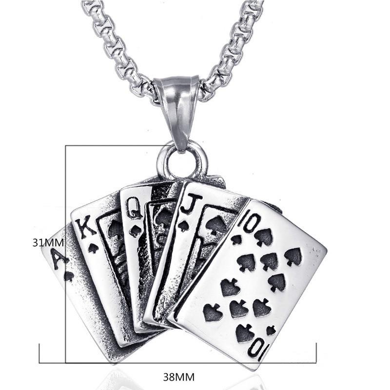 Vòng cổ Nam Mặt Bài poker Thời Trang Cá Tính
