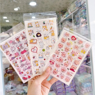 [ QUÀ TẶNG HỌC SINH] Combo 10 Set sticker ( mỗi set 6 tấm) chống nước nhiều mẫu cute