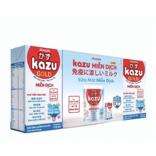 Thùng 48 hộp sữa pha sẵn Kazu miễn dịch 110ml