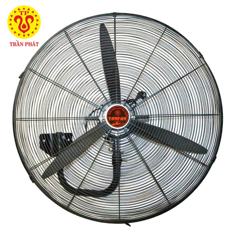 Quạt treo tường công nghiệp cánh THÉP, môtơ dây đồng 100%. Giao hỏa tốc. BH 2 năm