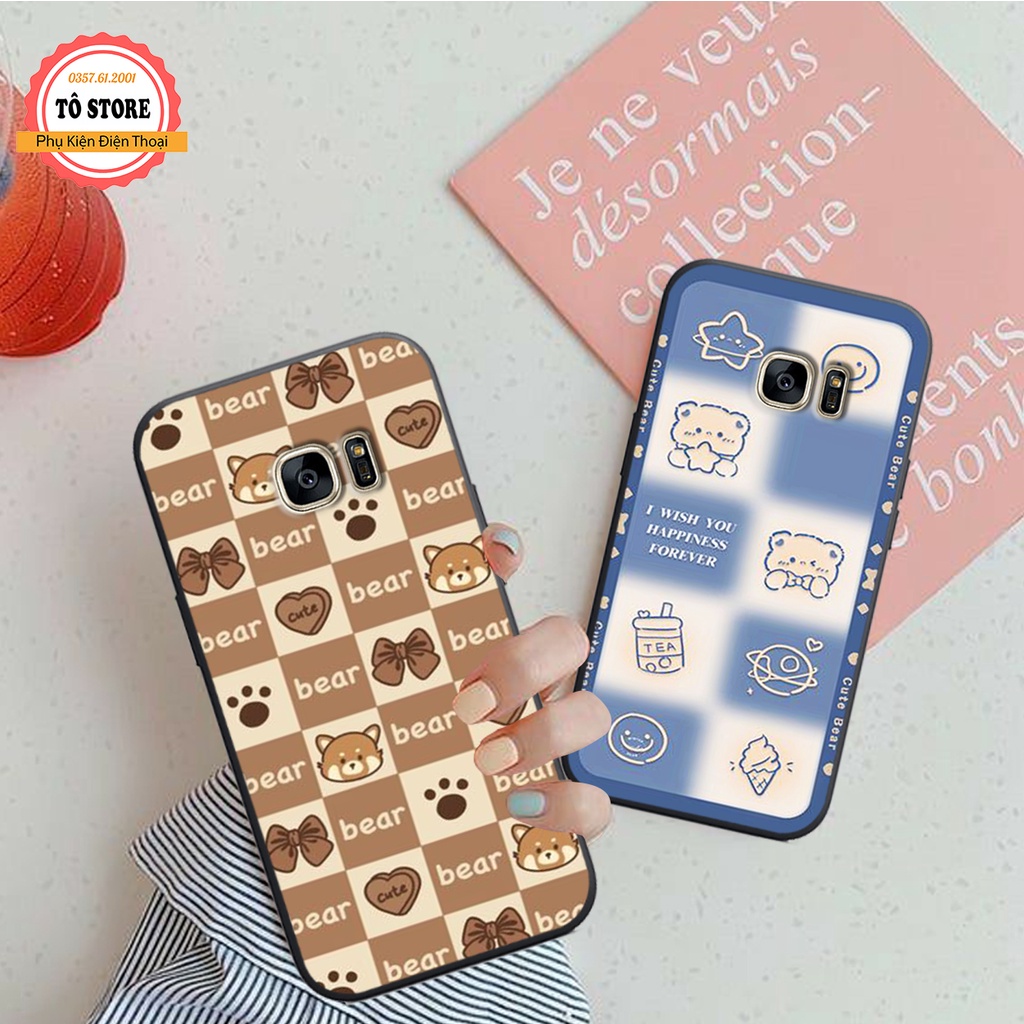 Ốp lưng Samsung Galaxy S7 / Samsung S7 Edge in hình gấu be@r đáng yêu, trẻ trung cá tính