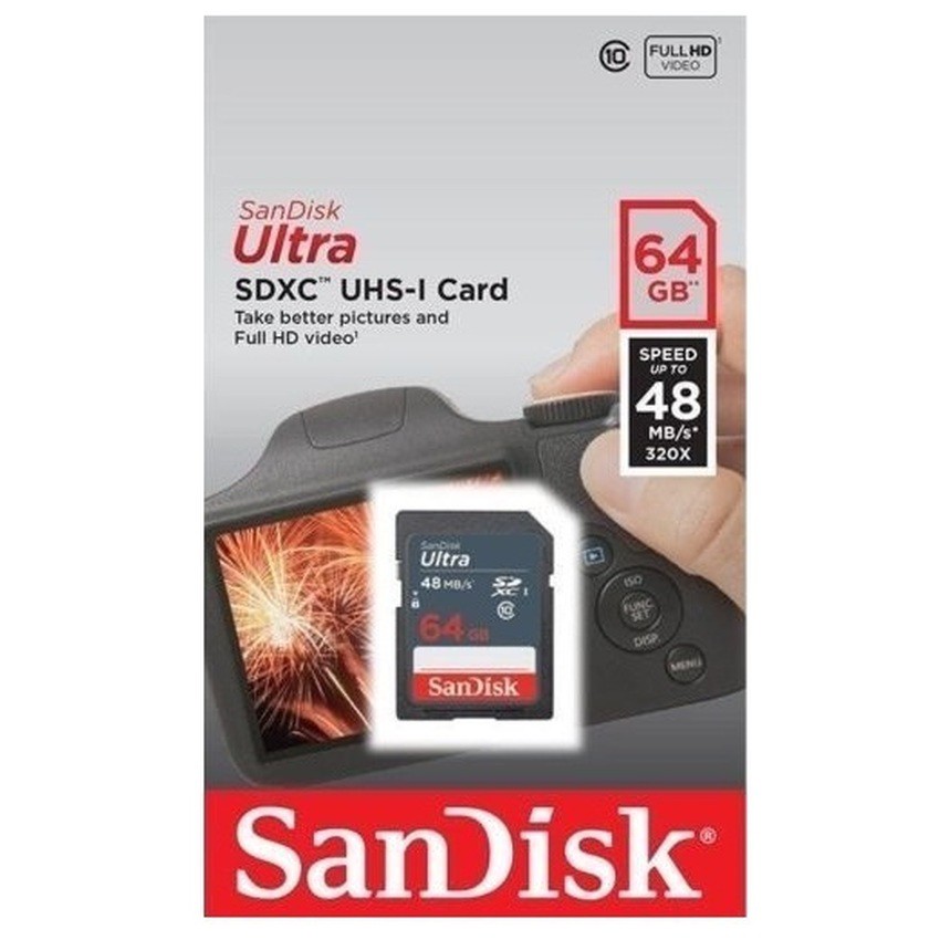 Thẻ nhớ SDXC SanDisk Ultra 320x 64GB Class 10 UHS-I 48MB/s