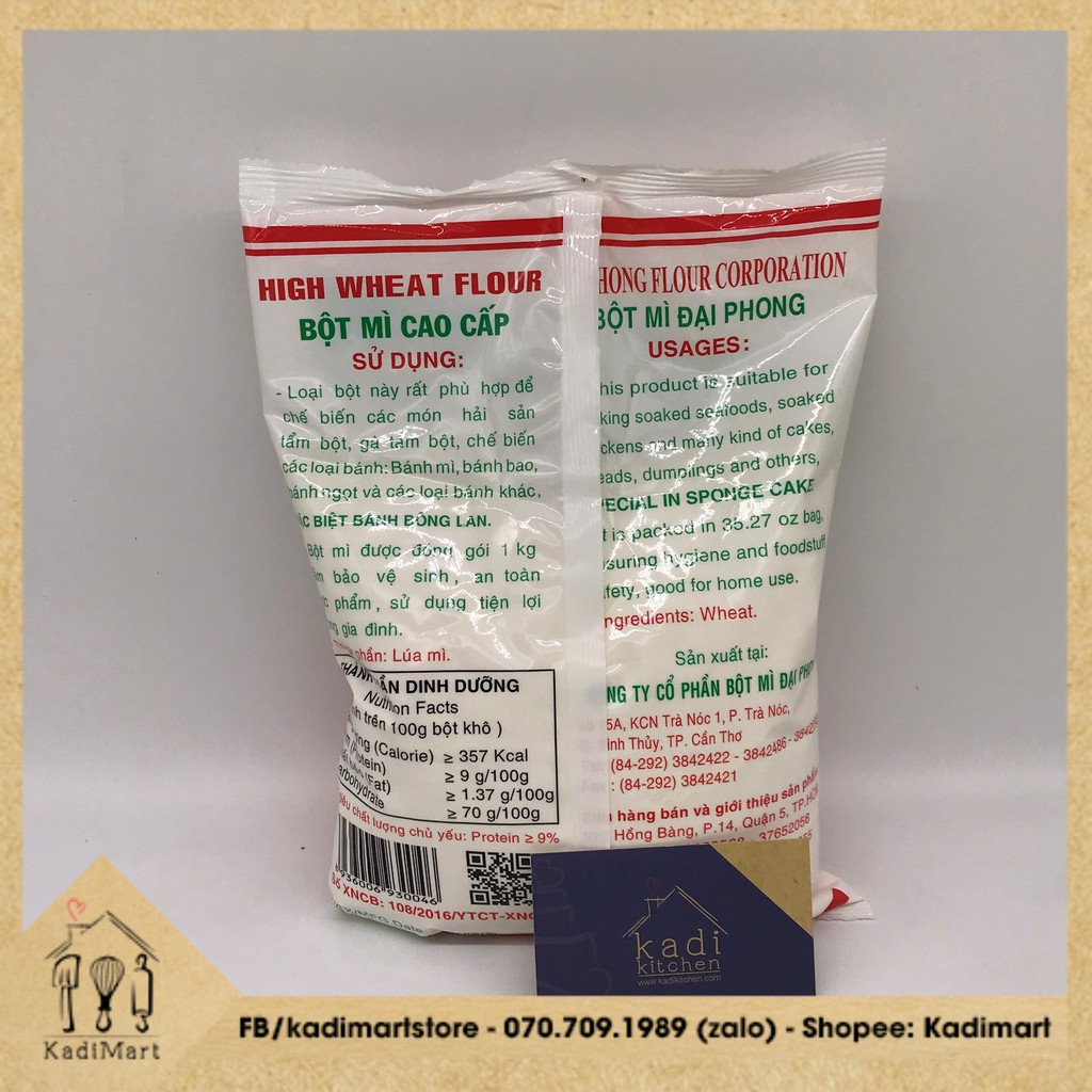 ( Date mới)  Bột mì Táo đỏ số 8 (1kg) 🍩FREESHIP🍩  - Kadi Mart nguyên liệu & dụng cụ làm bánh | BigBuy360 - bigbuy360.vn