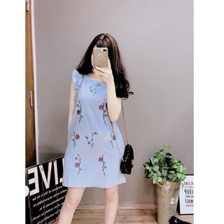 Đầm kate thêu hoa siêu đẹp