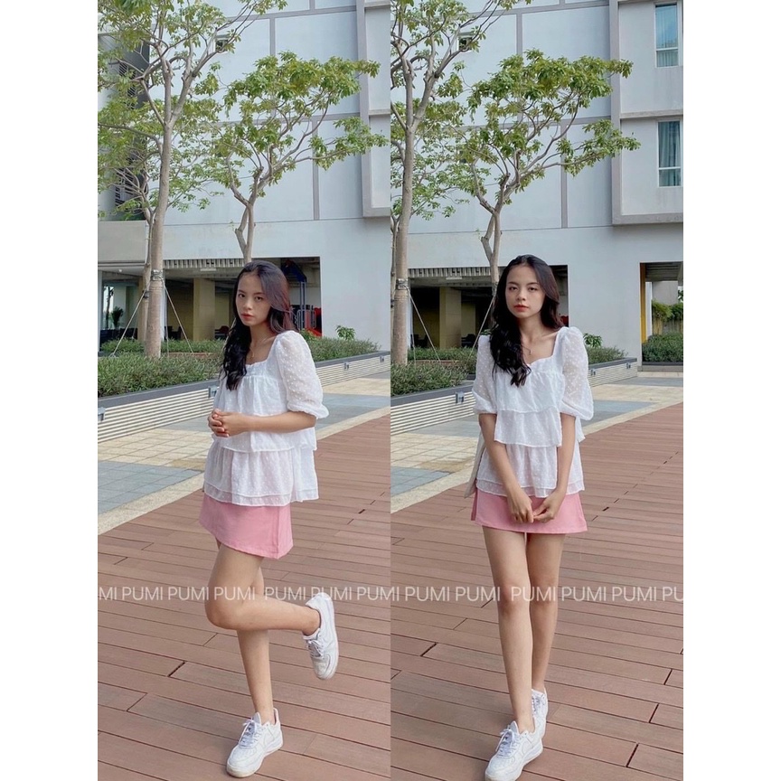 SET BBD TRẮNG REN BI + CHÂN VÁY KAKI HỒNG💞 Form áo bbd diện thoải mái, chất vải bao xịn mix cvay . Điểm nhấn trông bánh