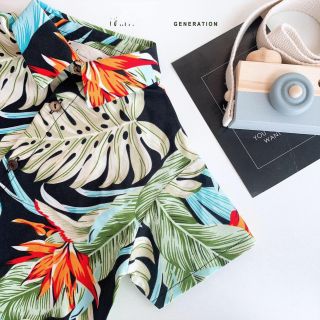 Set bộ bé trai hoa lá cành