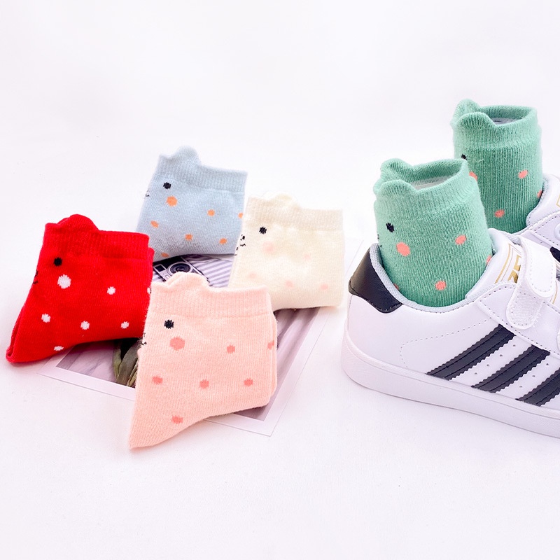 Set 5 Đôi Tất Cotton Mềm Mại Cho Bé Gái