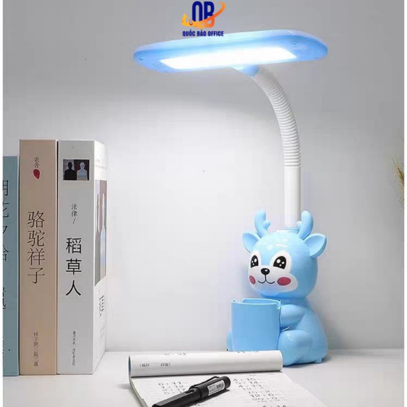 Đèn học để bàn đa năng chống cận MẮT VIỆT 007A - đèn 3 chế độ ánh sáng Kèm khay để bút , điện thoại,..