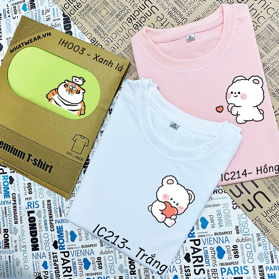 Áo Thun Cotton Cute Unisex Nam Nữ Dễ Thương giá rẻ