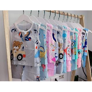 Bộ lanh ba lỗ quảng châu cho bé trai bé gái 8kg - 18kg