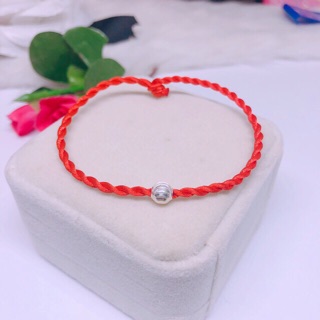 Vòng tay chỉ đỏ mix bi bạc