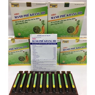 Siro ho Mạnh Phế Khang HD giảm ho, giảm đờm, bổ phế, giảm khô rát cổ họng - Hộp 10 ống