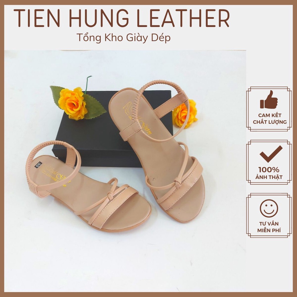 Dép sandal thời trang nữ, xăng đan đế bằng Tiến Hùng TH0007
