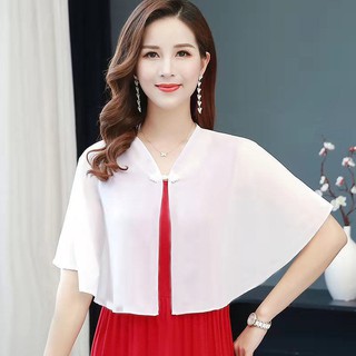 Áo choàng chiffon mỏng chống nắng thời trang phong cách mùa hè cho nữ