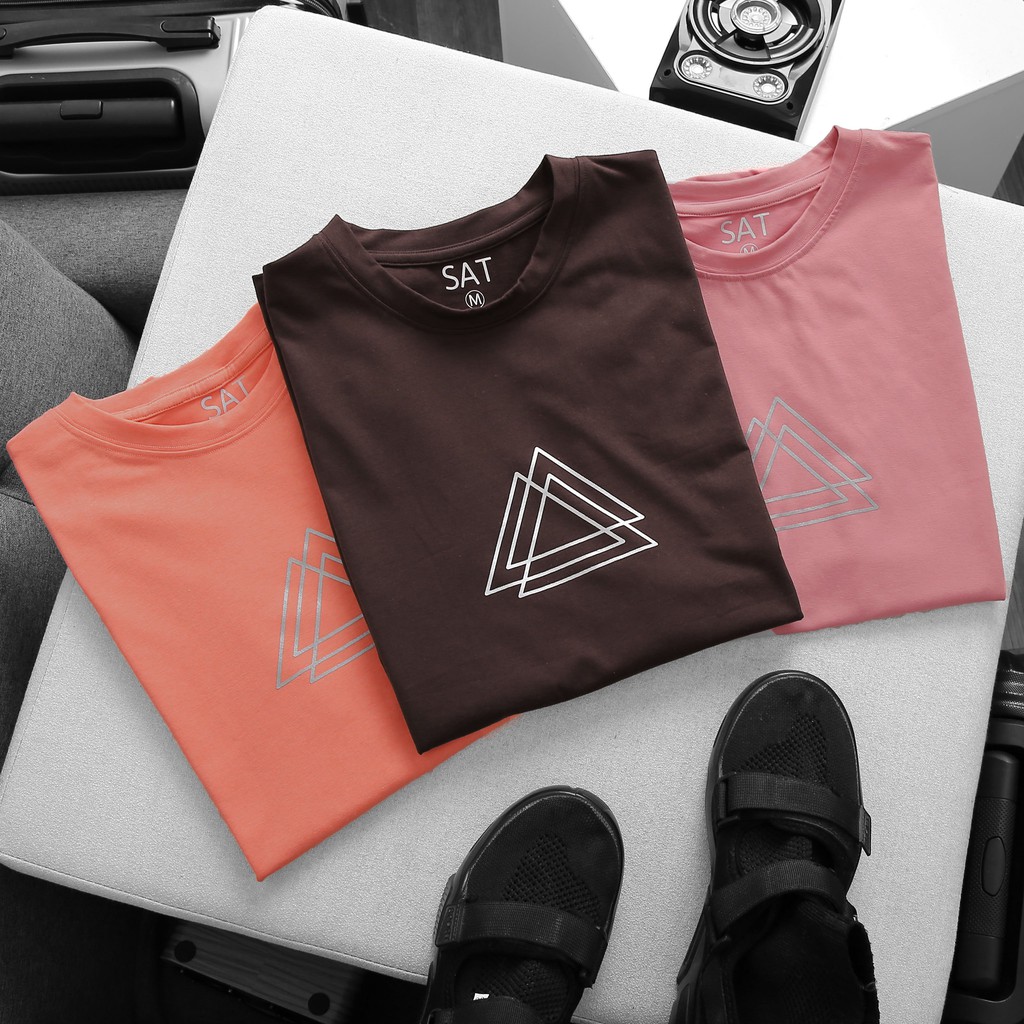 Áo Tank Top Pyramid Màu Carrot Cao Cấp - SAT. Áo Ba Lỗ Nam SAT Store