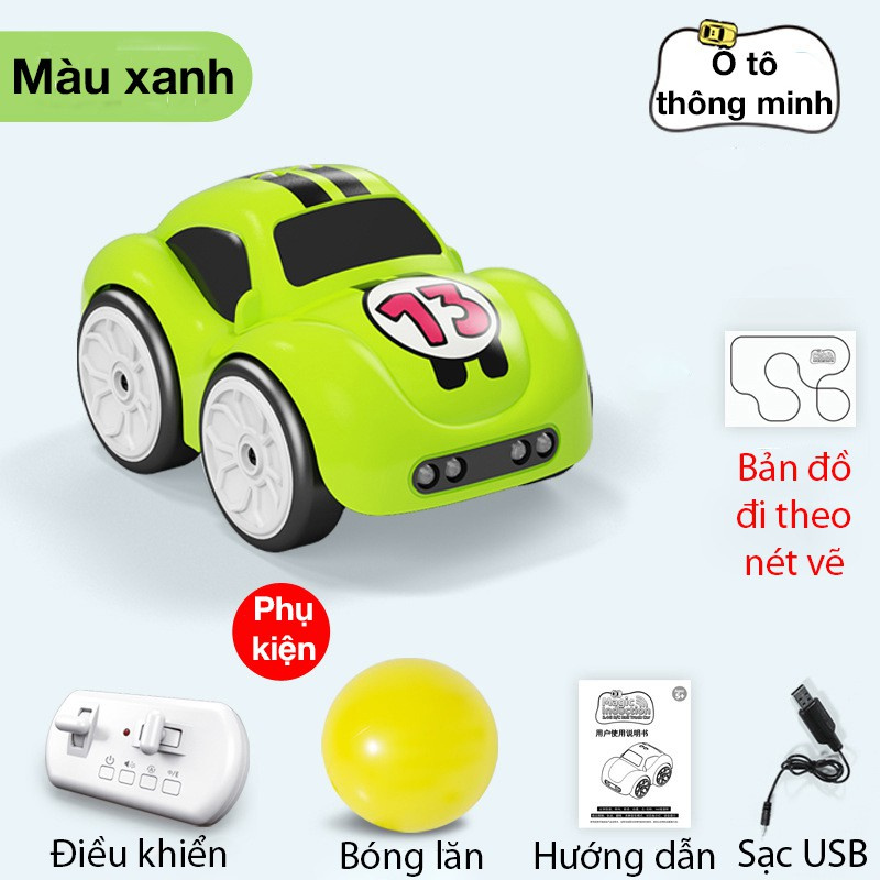 Xe đồ chơi cho bé ô tô điều khiển thông minh cảm biến đa năng chạy theo nét vẽ ZG001