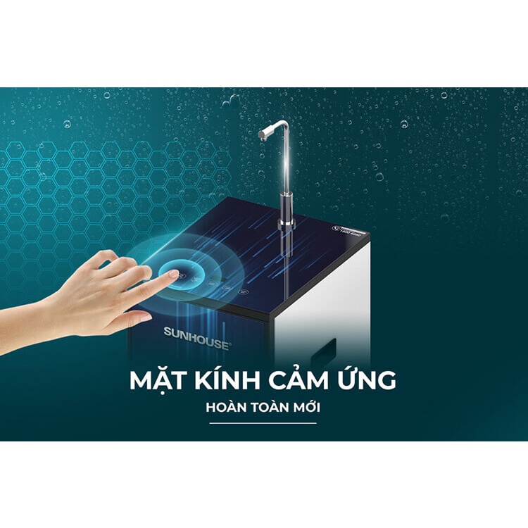 Máy Lọc Nước R.O Nóng Lạnh Cảm Ứng Sunhouse Slimbio SHA76214CK-S