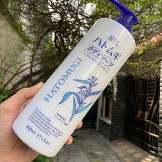 Sữa tắm trắng, giữ ẩm Hatomugi 800ML