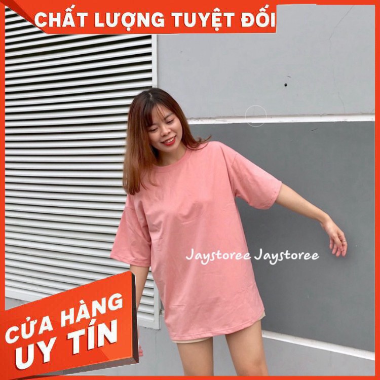 Áo thun trơn oversize HỒNG/TAN/NÂU ❤️/Nam nữ unisex/FREESHIP 50K - Hàng nhập khẩu