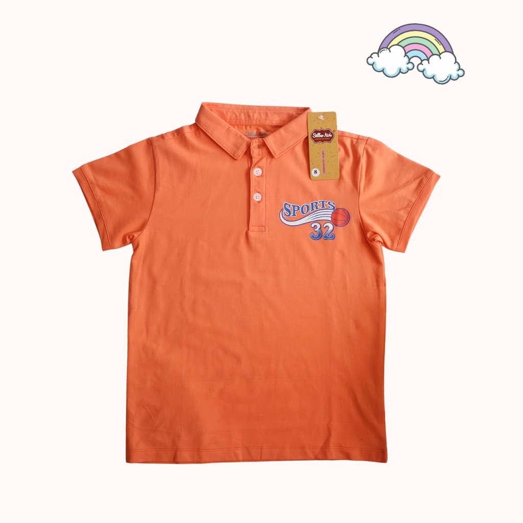 Áo Polo Cộc Tay Bé Trai In Sport 32 Cotton Chun 4 Chiều Siêu Mát SILBER KIDS